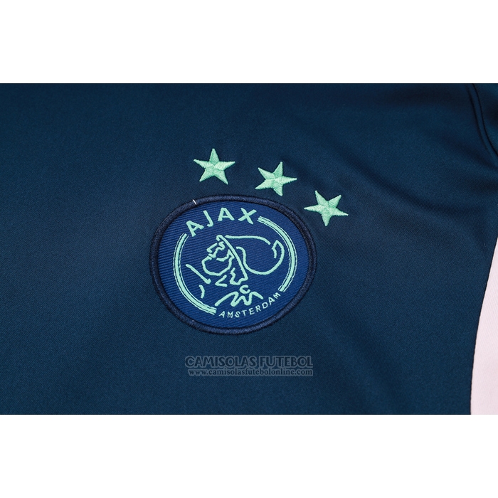 Fato de Treino Ajax Manga Curta 2023-2024 Azul - Calcas Curta